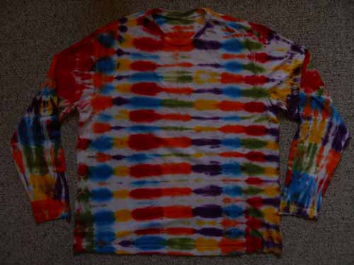 Multi-Colored Striped Long Sleeve Tie Dye Multi-Colored Striped Long Sleeve Tie Dye
